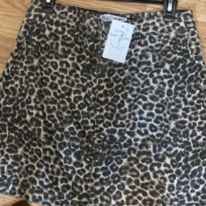 Velvet Heart Animal Print Mini Skirt